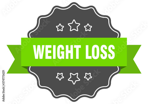 weight loss label. weight loss isolated seal. sticker. sign
