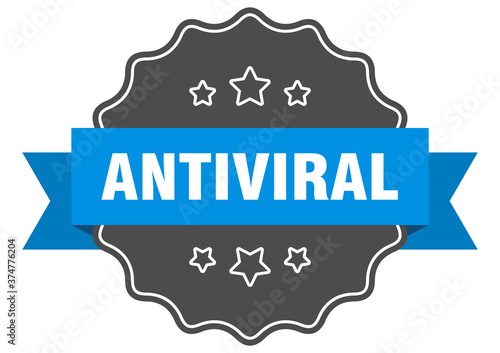 antiviral label. antiviral isolated seal. sticker. sign