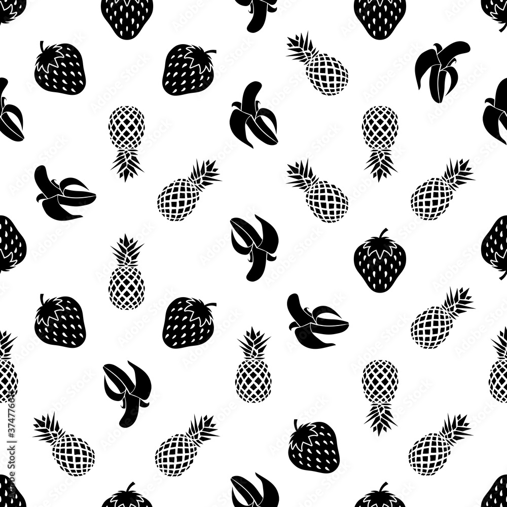 fruit salad seamless repeat pattern background fruit salad seamless repeat pattern background