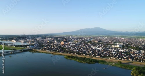 《山形県》酒田市の空撮