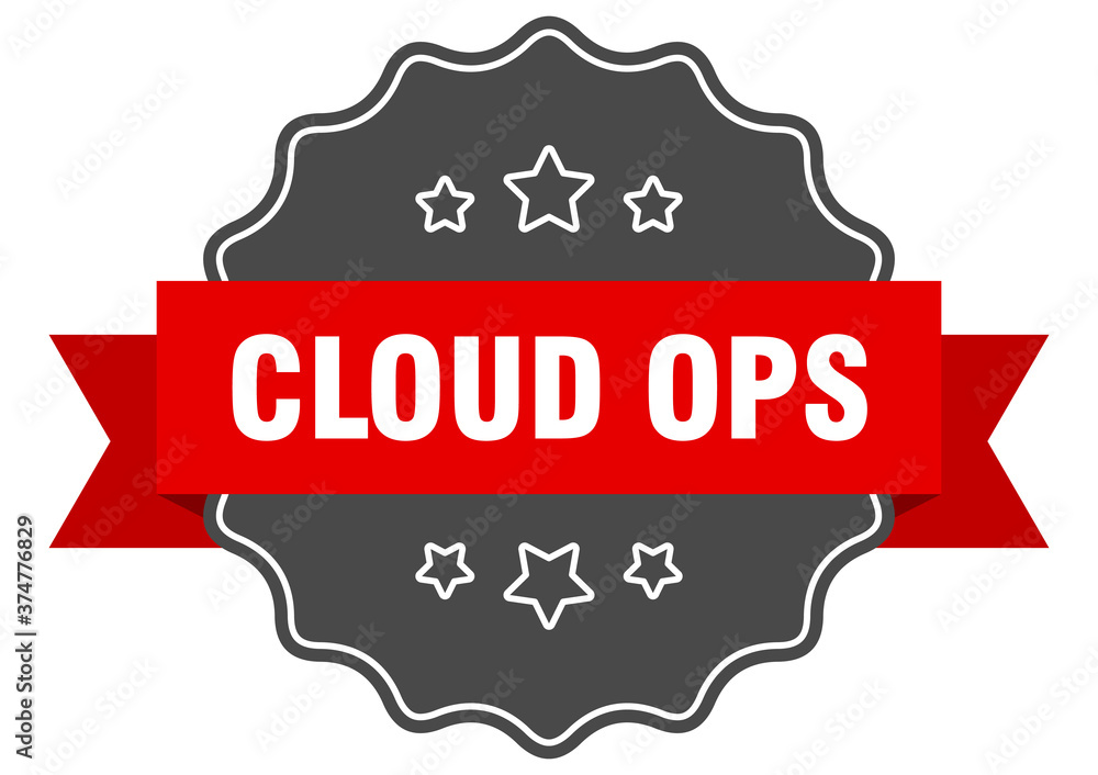 cloud ops label. cloud ops isolated seal. sticker. sign cloud ops label. cloud ops isolated seal. sticker. sign