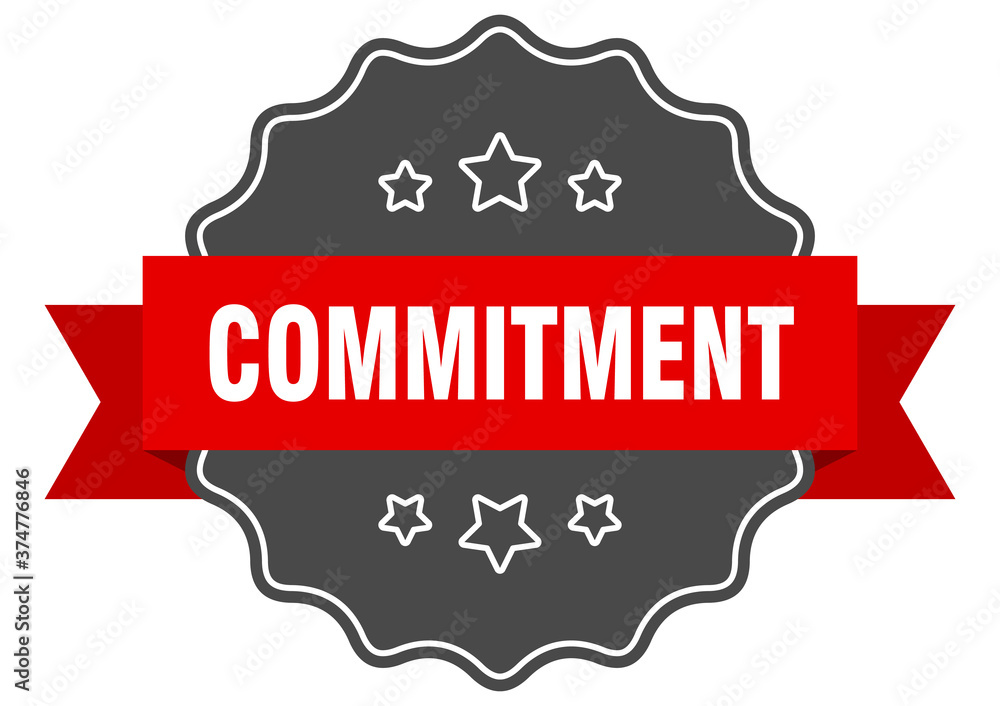 commitment label. commitment isolated seal. sticker. sign