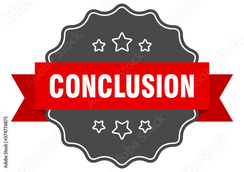conclusion label. conclusion isolated seal. sticker. sign