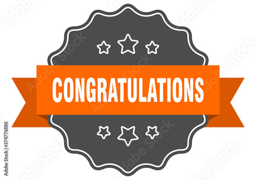 congratulations label. congratulations isolated seal. sticker. sign
