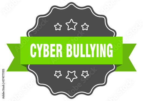 cyber bullying label. cyber bullying isolated seal. sticker. sign