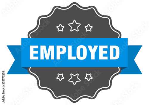 employed label. employed isolated seal. sticker. sign