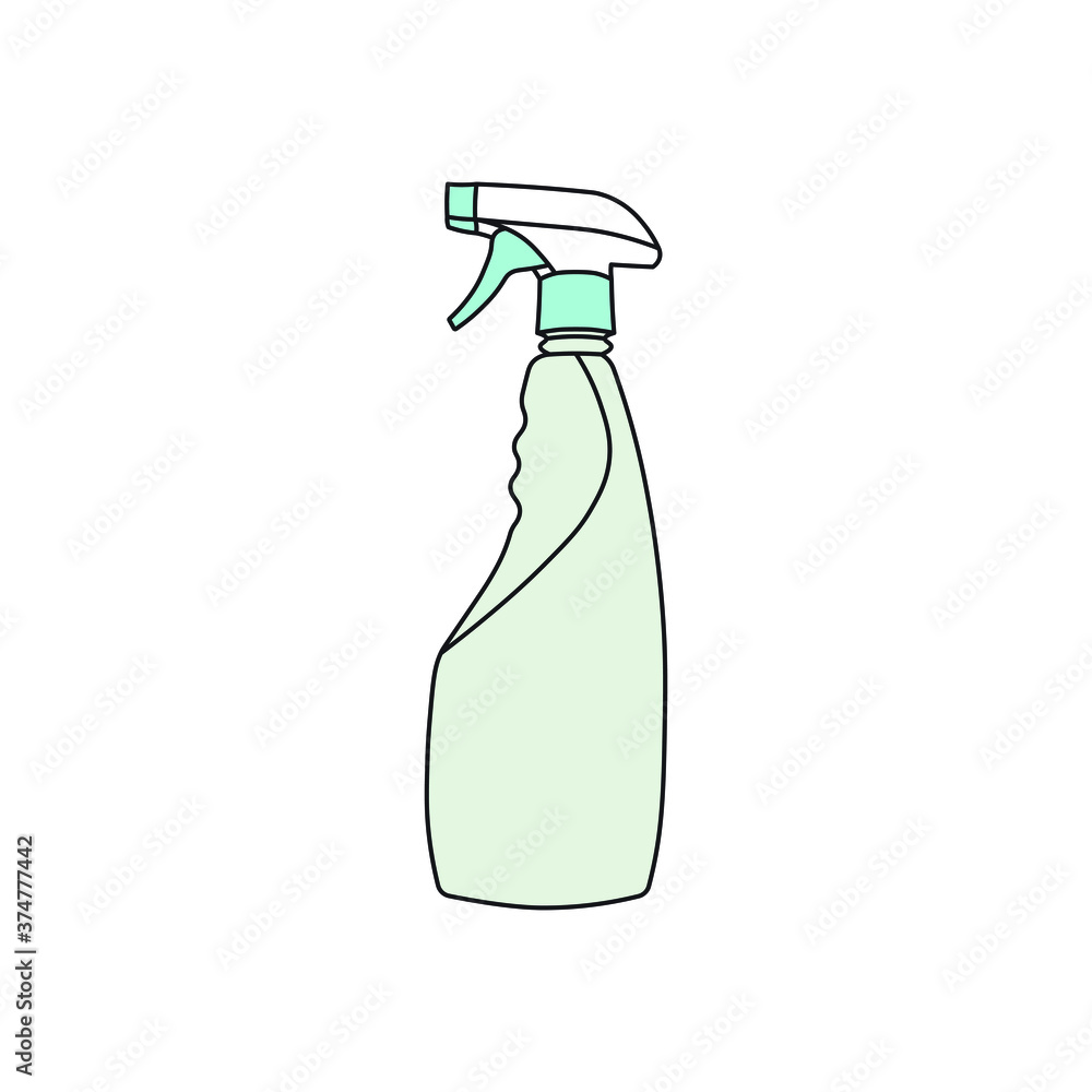 Bathroom cleaner spray bottle. Vector illustration. Bathroom cleaner spray bottle. Vector illustration.