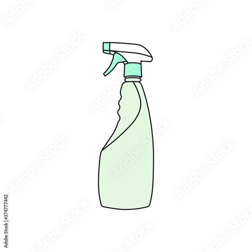 Bathroom cleaner spray bottle. Vector illustration.