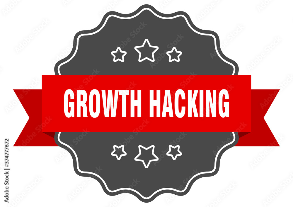 growth hacking label. growth hacking isolated seal. sticker. sign