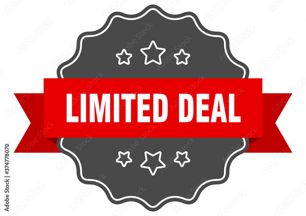limited deal label. limited deal isolated seal. sticker. sign