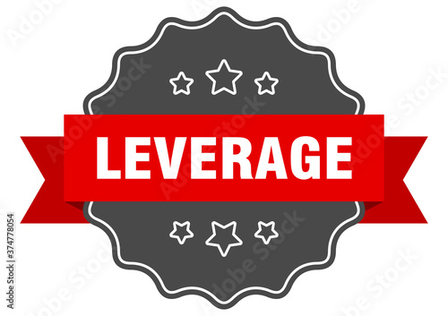 leverage label. leverage isolated seal. sticker. sign