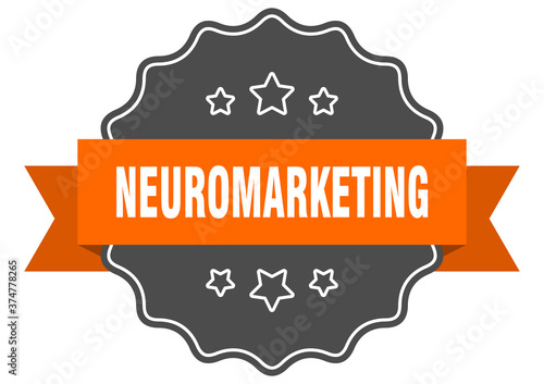 neuromarketing label. neuromarketing isolated seal. sticker. sign photo