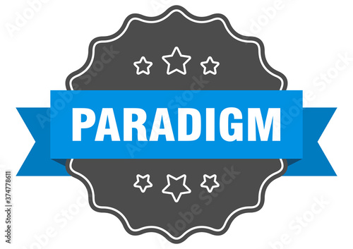 paradigm label. paradigm isolated seal. sticker. sign