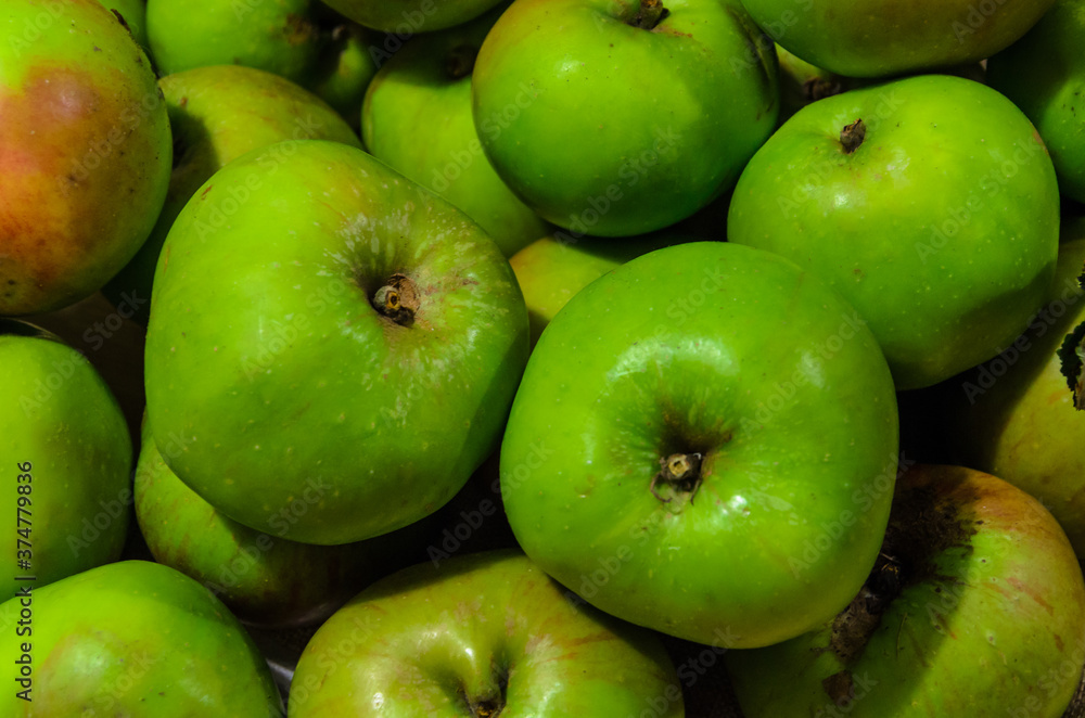 Apples - Freshly Picked Crop From Hereford Orchard. Background Apples - Freshly Picked Crop From Hereford Orchard. Background