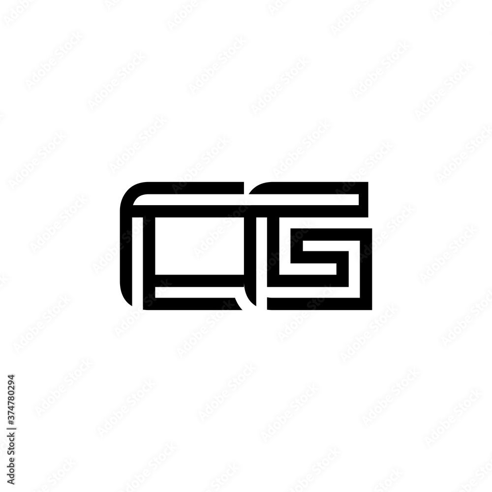 initial letter cg line stroke logo modern initial letter cg line stroke logo modern
