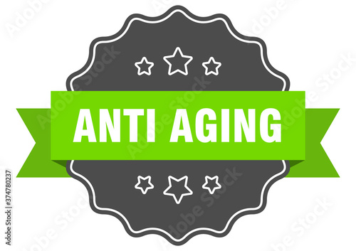anti aging label. anti aging isolated seal. sticker. sign
