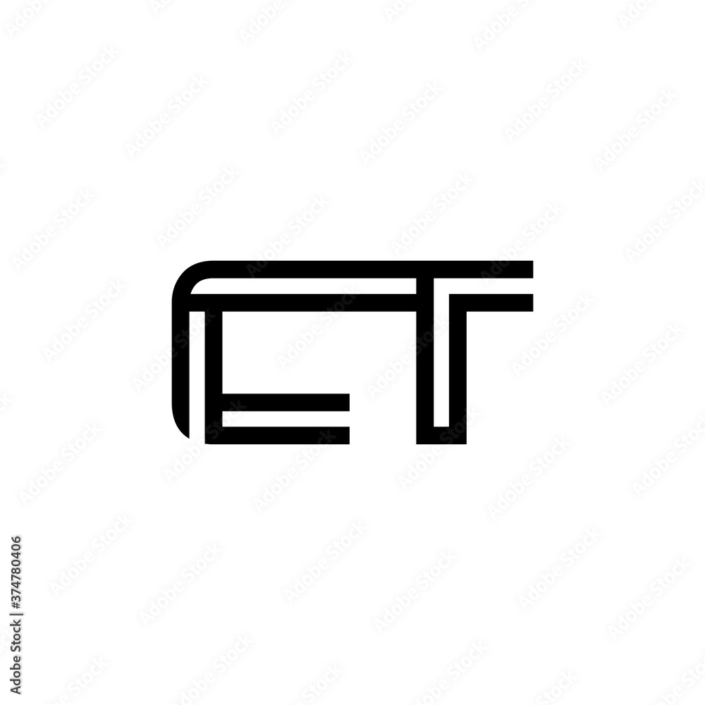 initial letter ct line stroke logo modern initial letter ct line stroke logo modern
