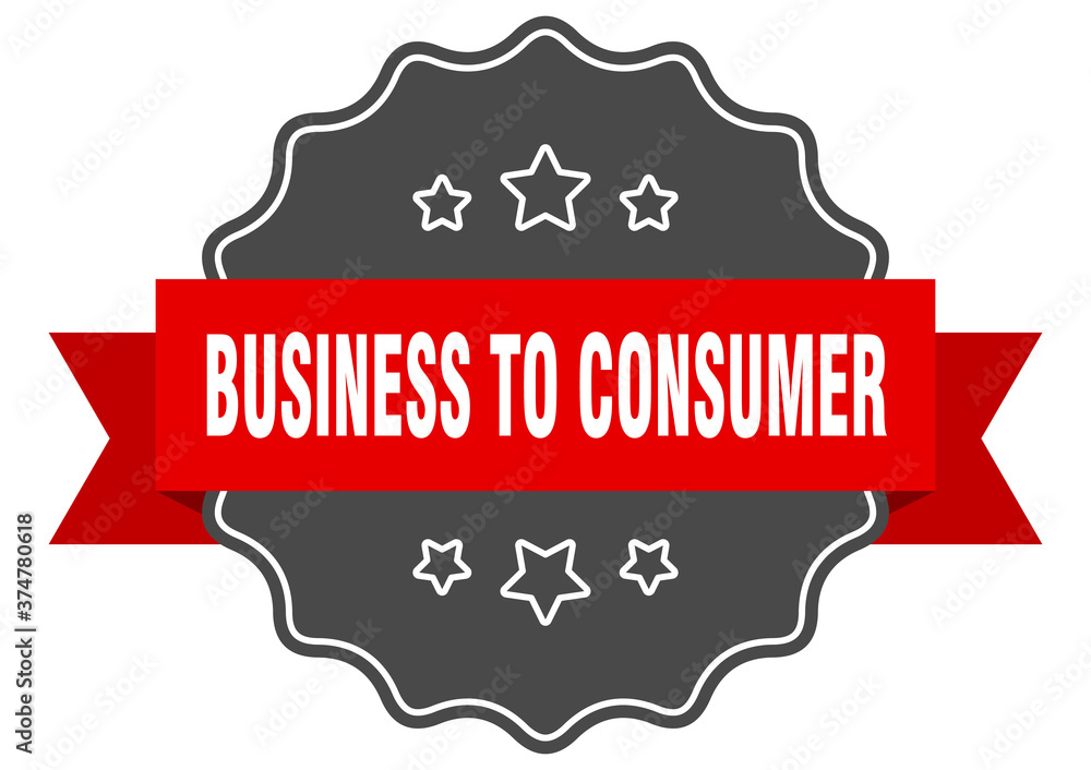 business to consumer label. business to consumer isolated seal. sticker. sign