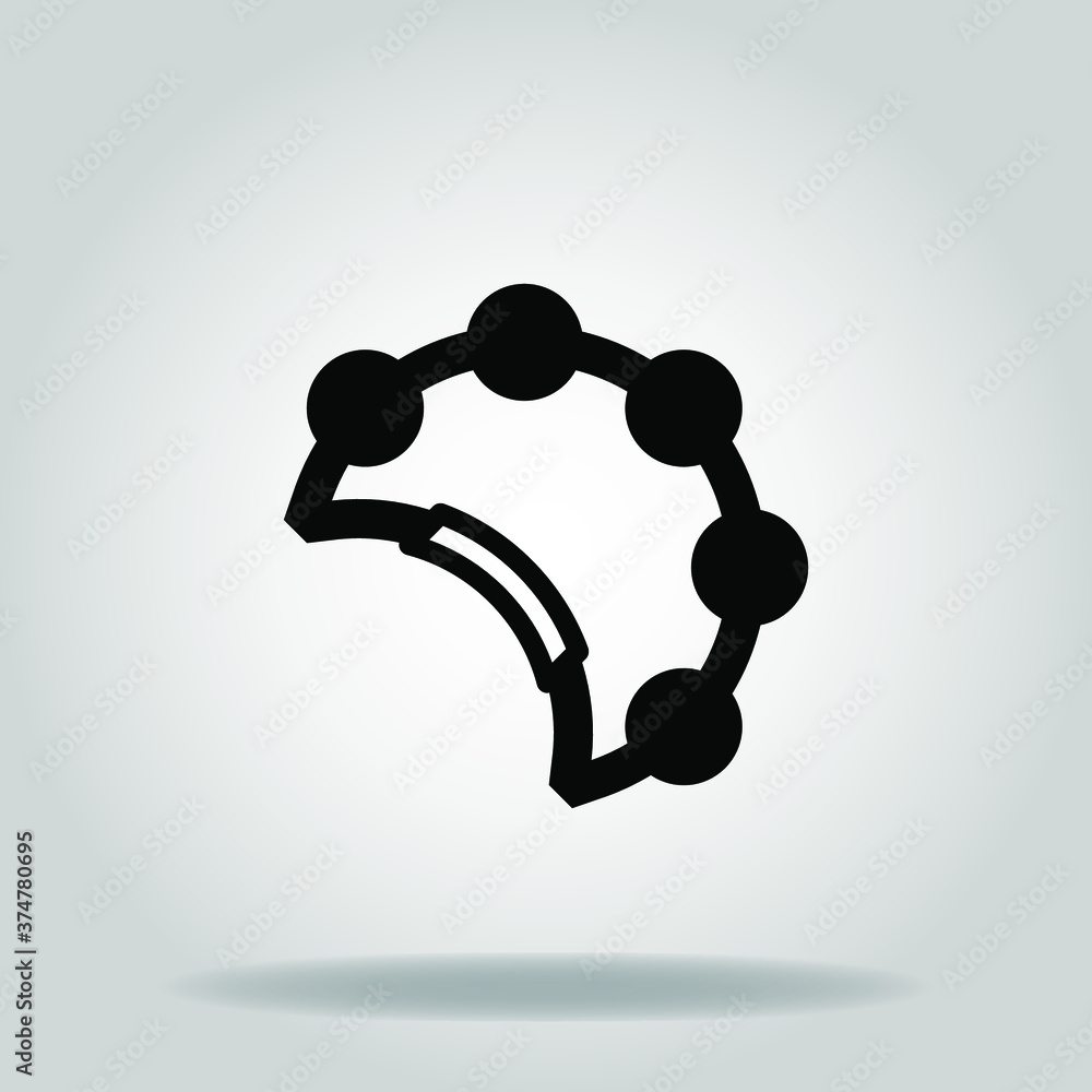 tambourine icon or logo in glyph
tambourine icon or logo in glyph