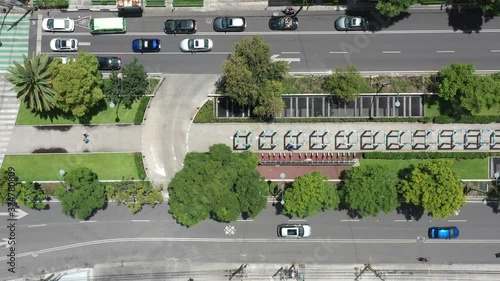 Vista aérea cenital sobre Av. Ejercito Nacional, en la colonia Irrigación de la delegación Miguel HIdalgo. photo