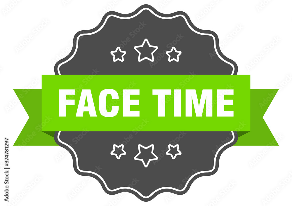 face time label. face time isolated seal. sticker. sign