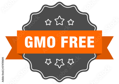 gmo free label. gmo free isolated seal. sticker. sign