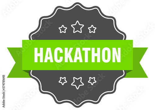 hackathon label. hackathon isolated seal. sticker. sign