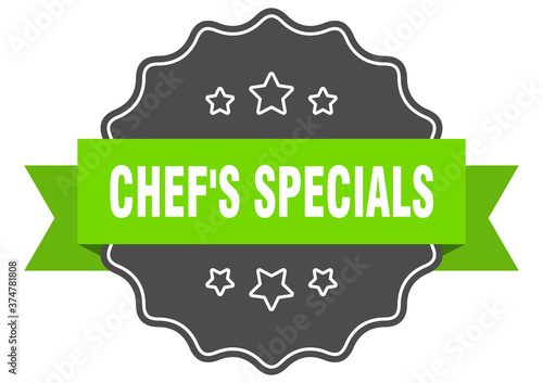 chef's specials label. chef's specials isolated seal. sticker. sign