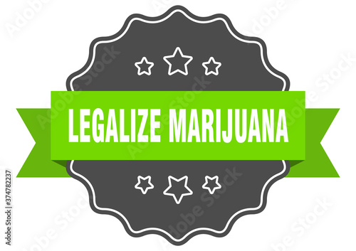 legalize marijuana label. legalize marijuana isolated seal. sticker. sign