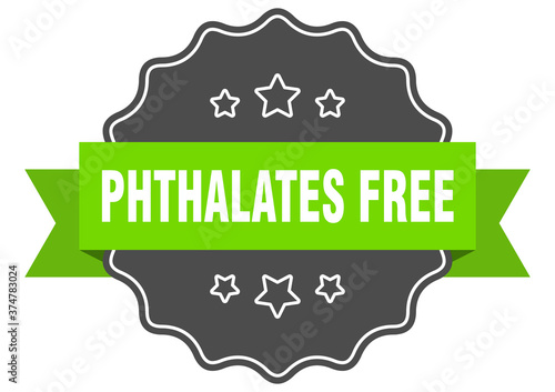 phthalates free label. phthalates free isolated seal. sticker. sign photo