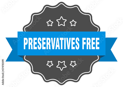 preservatives free label. preservatives free isolated seal. sticker. sign