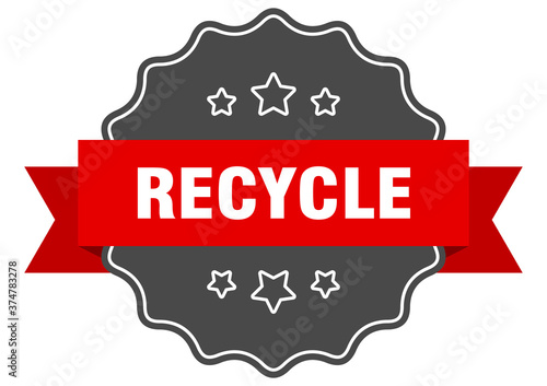 recycle label. recycle isolated seal. sticker. sign