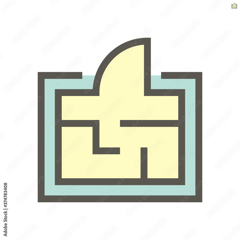 Obraz premium Housing plan vector icon design, 48X48 pixel perfect and editable stroke.