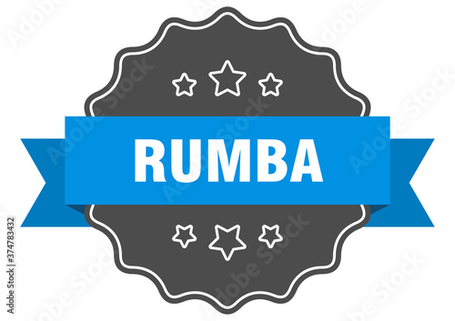 rumba label. rumba isolated seal. sticker. sign