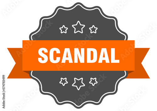 scandal label. scandal isolated seal. sticker. sign