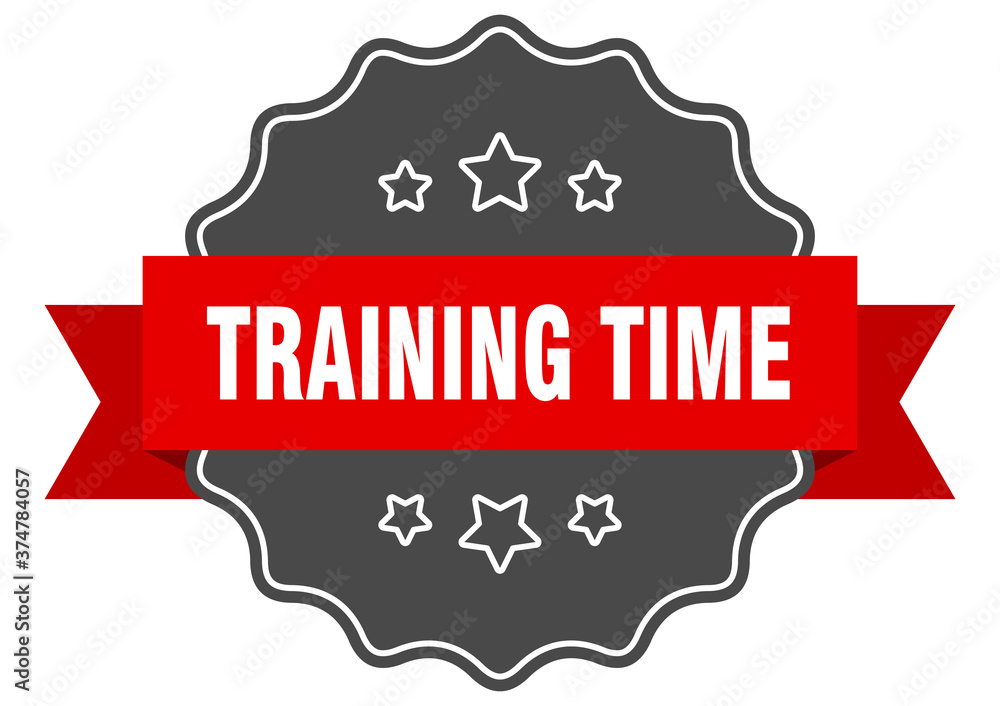 Obraz premium training time label. training time isolated seal. sticker. sign
