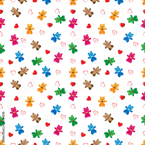 seamless pattern with cute animal charater