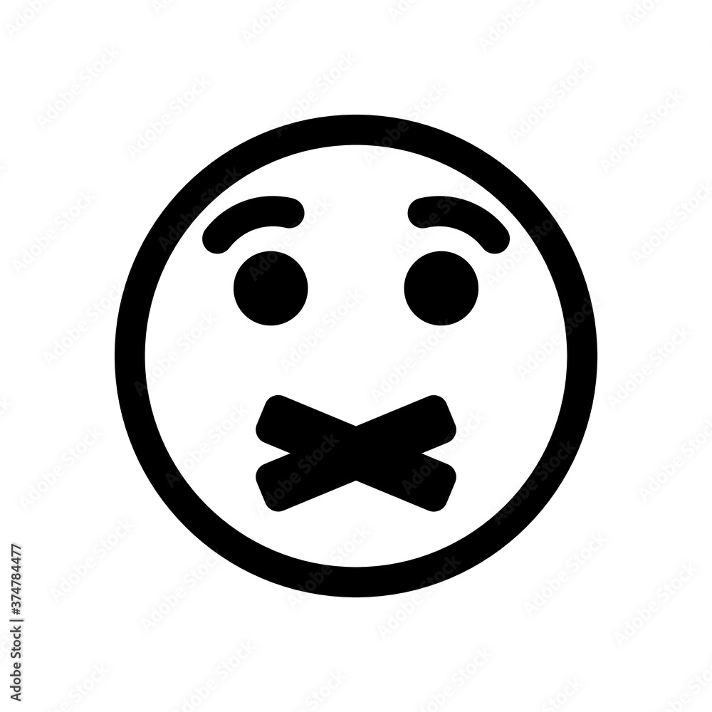 Fototapeta premium Face expression emoji isolated on white background EPS Vector