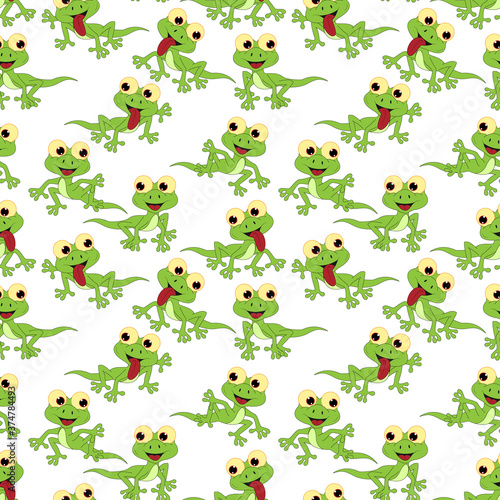 seamless pattern with cute animal charater