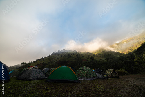 Mountain camping highland sunrise © DogmaDS