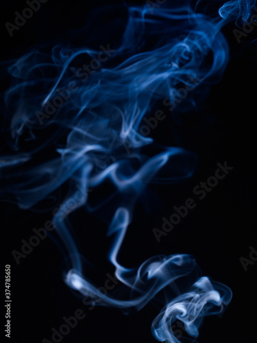 Artistic smoke in the dark