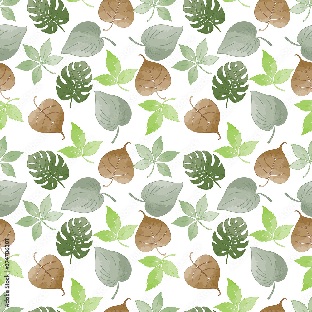 seamless pattern with leaves seamless pattern with leaves