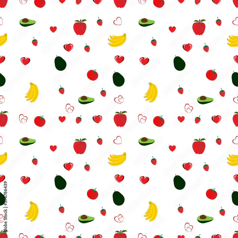seamless pattern with colorful fruit seamless pattern with colorful fruit