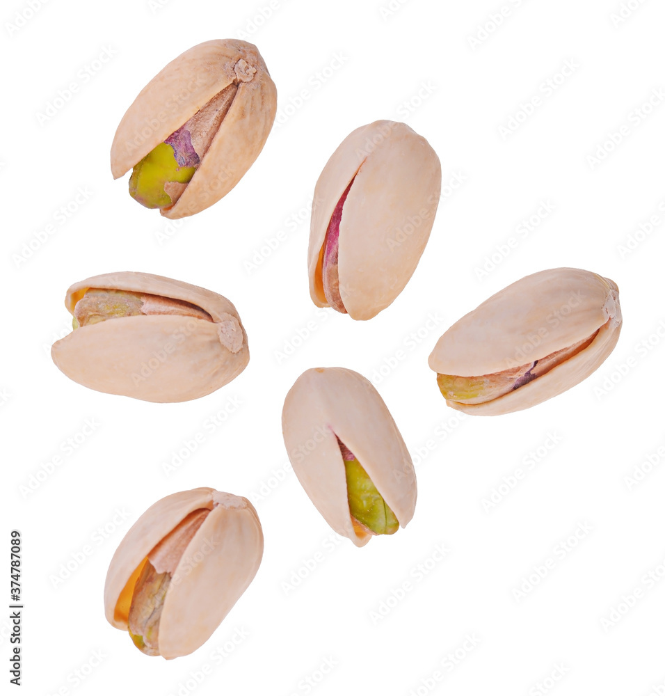 Pistachio in closeup isolated on white Pistachio in closeup isolated on white