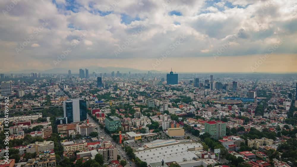 Hyperlapse: spectacular flight above downtown Mexico city center buildings, WTC cruz azul soccer stadium, arena Mexico bullring and Benito Juarez residential neighborhood, overhead aerial sideways Hyperlapse: spectacular flight above downtown Mexico city center buildings, WTC cruz azul soccer stadium, arena Mexico bullring and Benito Juarez residential neighborhood, overhead aerial sideways