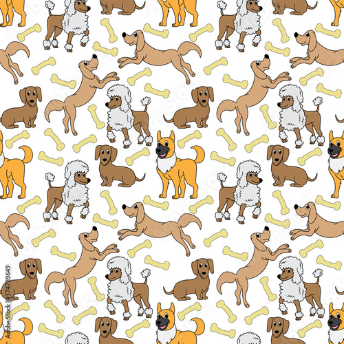 seamless pattern with cute ornament