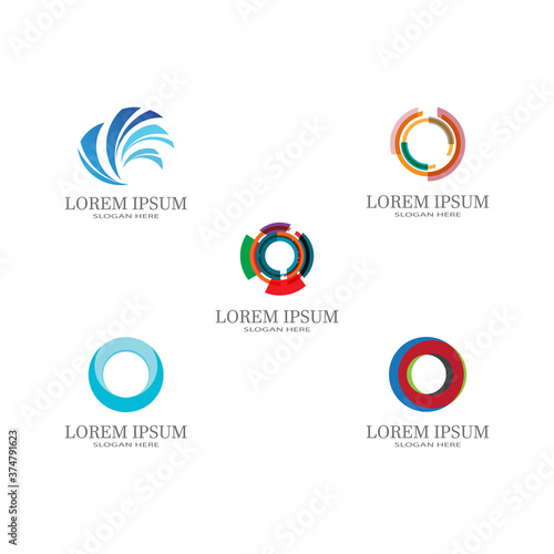 Set  Vector illustration Business Abstract Circle icon