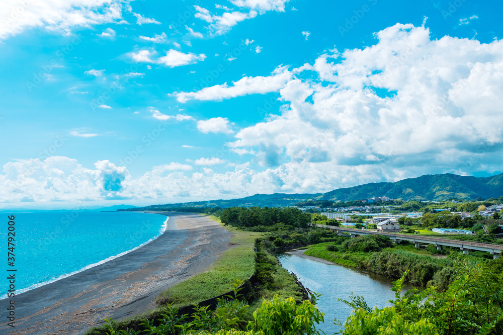 琴ケ浜と線路