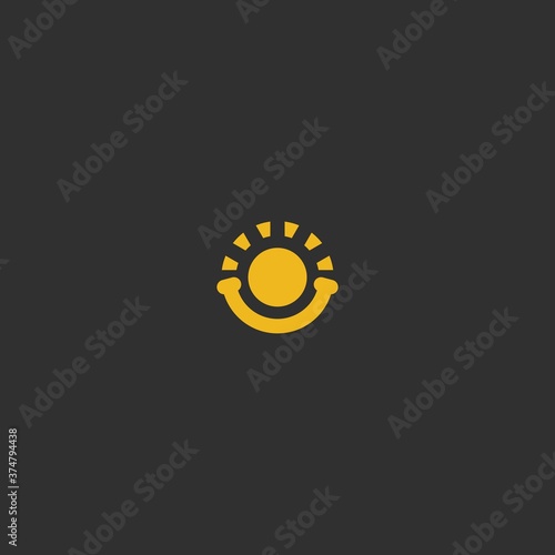 abstract sun smile vector