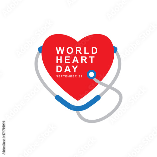 Celebrate World Heart Day. vector illustration